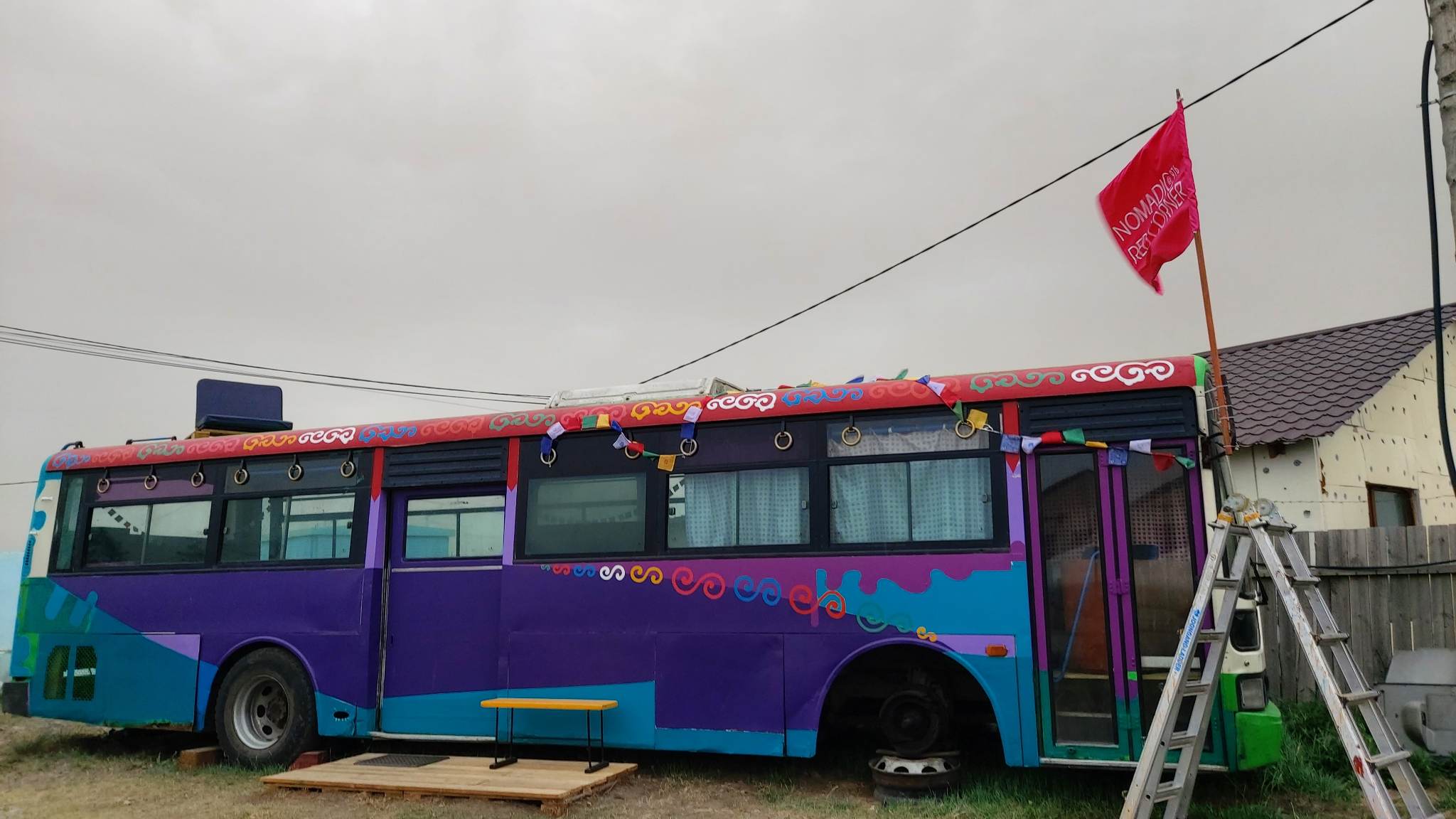 BUS ART STUDIO CREATED BY RESIDENT ARTISTS