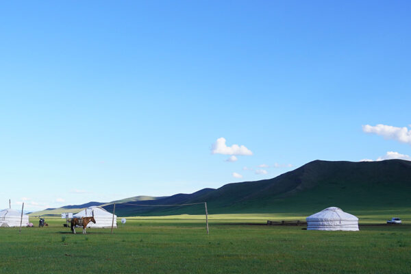 Nomadic dwellings - look from camping spot